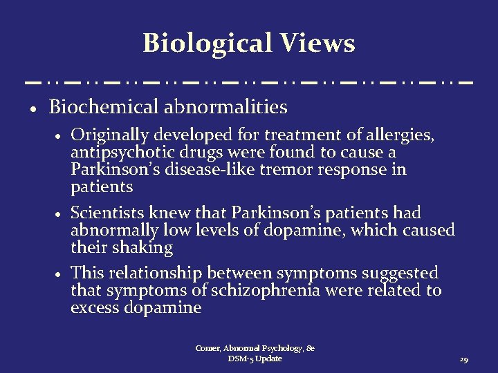 Biological Views · Biochemical abnormalities · · · Originally developed for treatment of allergies,