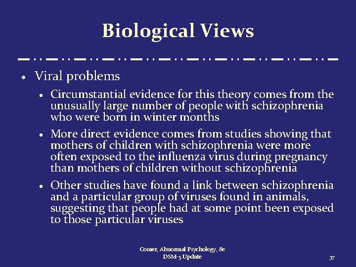 Biological Views · Viral problems · · · Circumstantial evidence for this theory comes