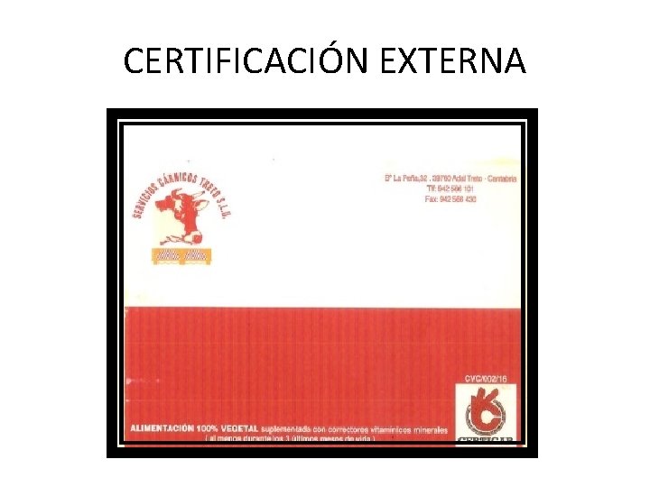 CERTIFICACIÓN EXTERNA 