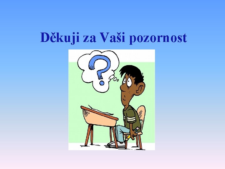 Děkuji za Vaši pozornost 