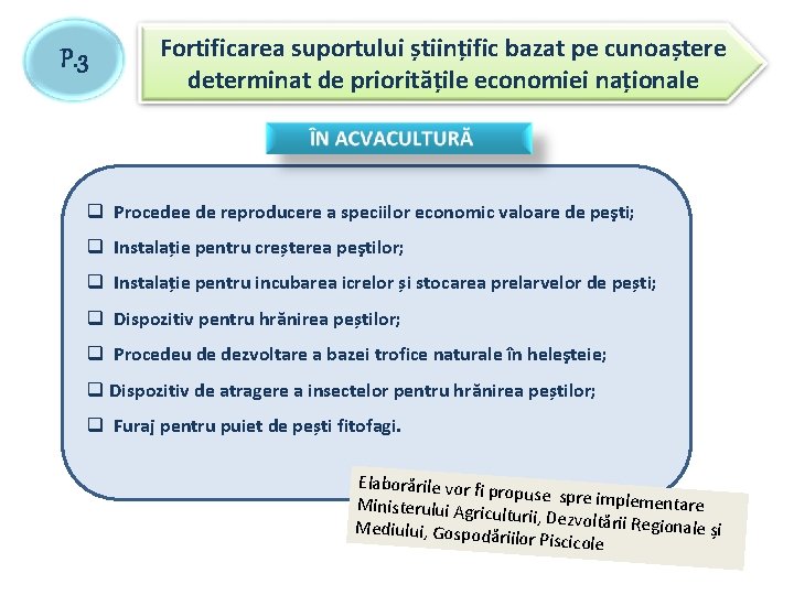 P. 3 Fortificarea suportului științific bazat pe cunoaștere determinat de prioritățile economiei naționale q P. 3 Fortificarea suportului științific bazat pe cunoaștere determinat de prioritățile economiei naționale q