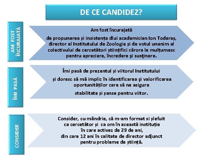 CONSIDER ÎMI PASĂ AM FOST ÎNCURAJATĂ DE CE CANDIDEZ? Am fost încurajată de propunerea CONSIDER ÎMI PASĂ AM FOST ÎNCURAJATĂ DE CE CANDIDEZ? Am fost încurajată de propunerea