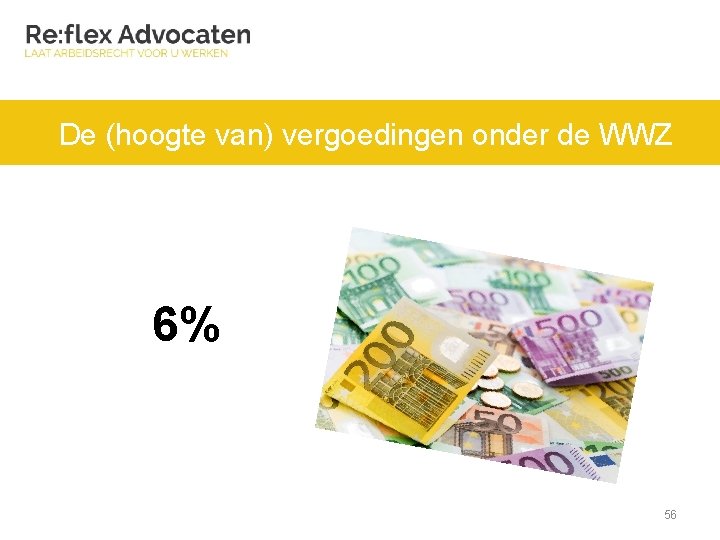 De (hoogte van) vergoedingen onder de WWZ 6% 56 