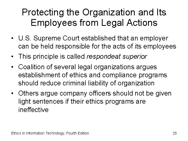 Protecting the Organization and Its Employees from Legal Actions • U. S. Supreme Court