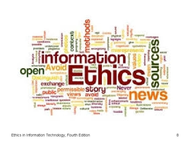 Ethics in Information Technology, Fourth Edition 8 