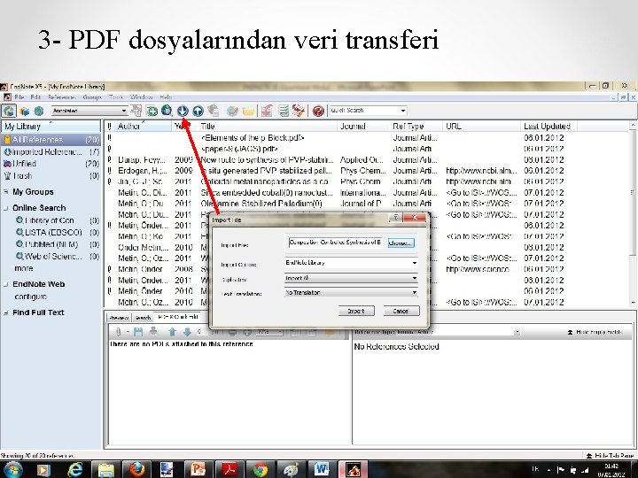 3 - PDF dosyalarından veri transferi 