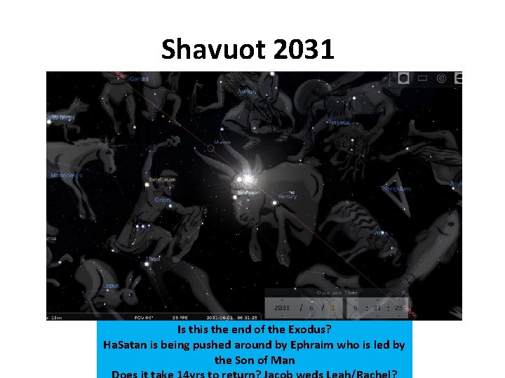 Shavuot 2031 Is this the end of the Exodus? Ha. Satan is being pushed