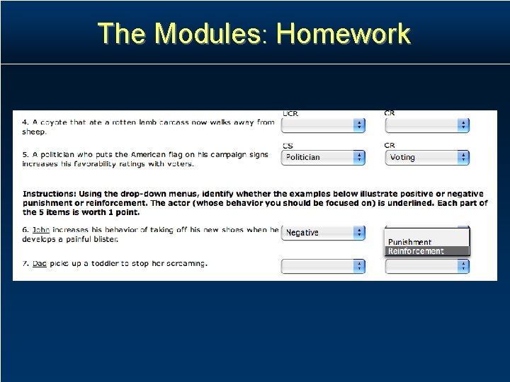 The Modules: Homework The Modules: Homework