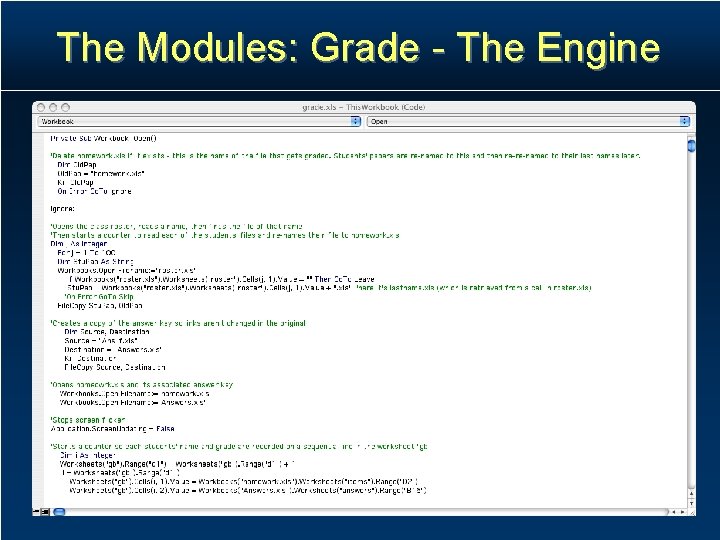 The Modules: Grade - The Engine The Modules: Grade - The Engine