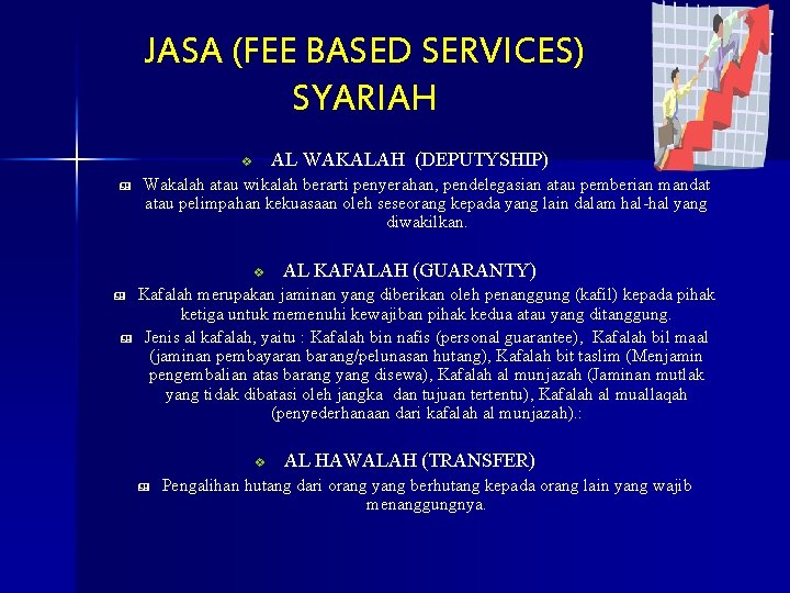 JASA (FEE BASED SERVICES) SYARIAH AL WAKALAH (DEPUTYSHIP) v & Wakalah atau wikalah berarti JASA (FEE BASED SERVICES) SYARIAH AL WAKALAH (DEPUTYSHIP) v & Wakalah atau wikalah berarti