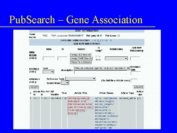 Pub. Search – Gene Association 