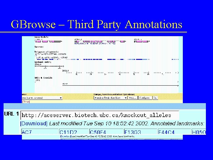 GBrowse – Third Party Annotations 