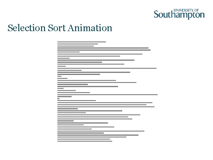 Selection Sort Animation 