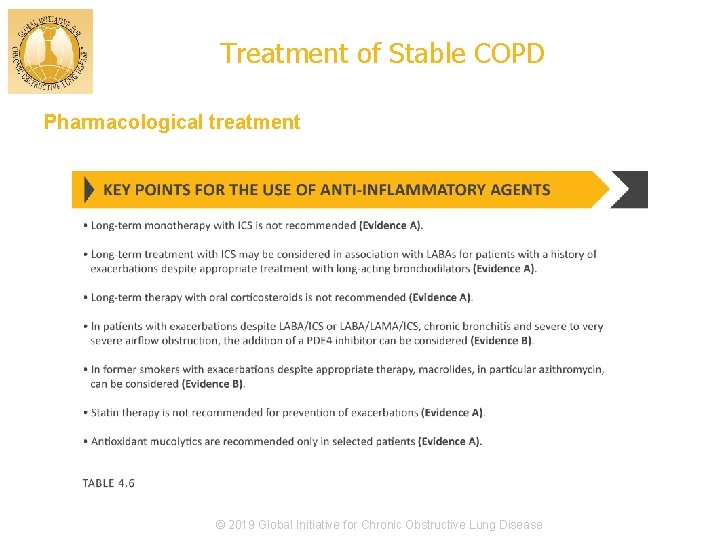 Treatment of Stable COPD Pharmacological treatment © 2017 Global Initiative for Chronic Obstructive Lung