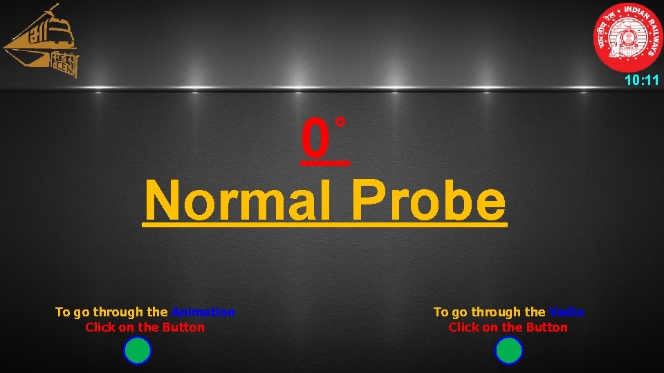 10: 11 0˚ Normal Probe To go through the Animation Click on the Button