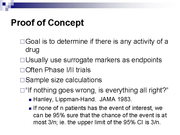 Proof of Concept ¨ Goal is to determine if there is any activity of