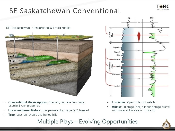 SE Saskatchewan Conventional SE Saskatchewan - Conventional & Frac’d Midale Ratcliffe Midale Frobishe r