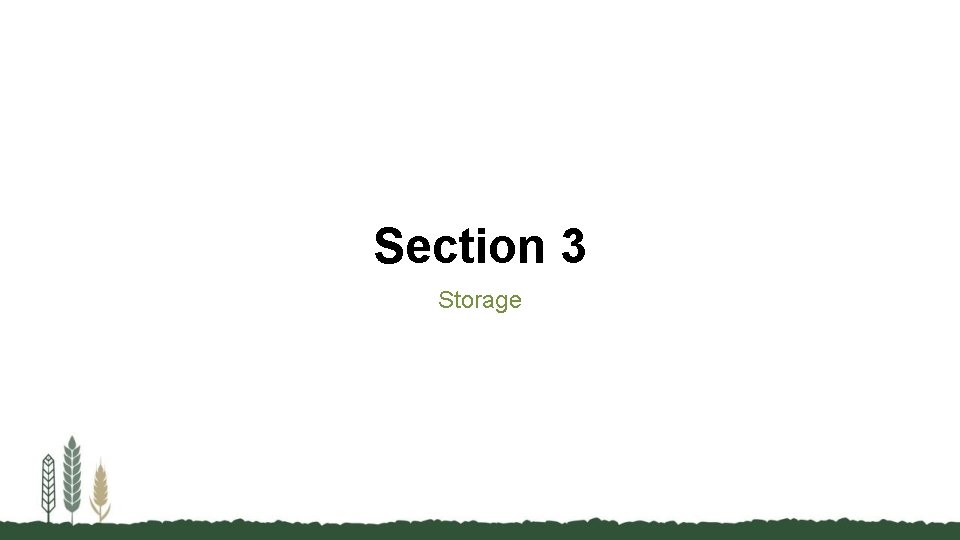 Section 3 Storage 