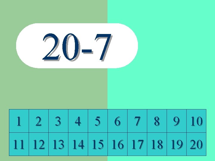 20 -7 1 2 3 4 5 6 7 8 9 10 11 12