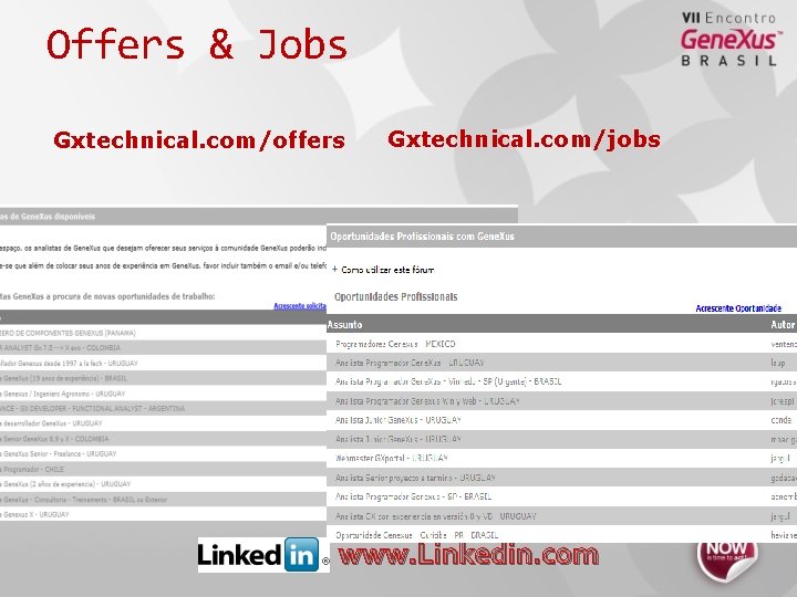 Offers & Jobs Gxtechnical. com/offers Gxtechnical. com/jobs www. Linkedin. com 