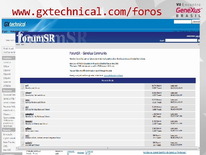 www. gxtechnical. com/foros 