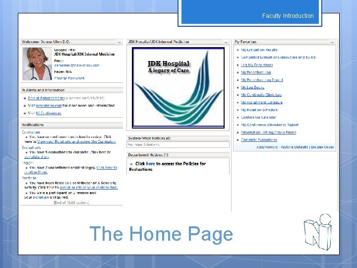 Faculty Introduction The Home Page 