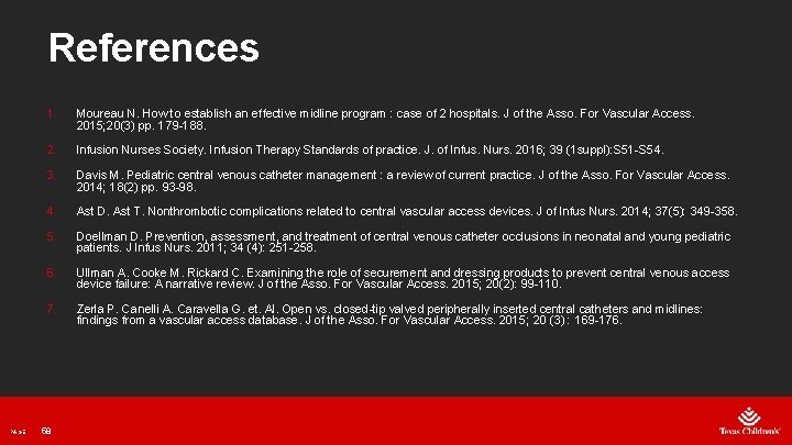 References PAGE 1. Moureau N. How to establish an effective midline program : case