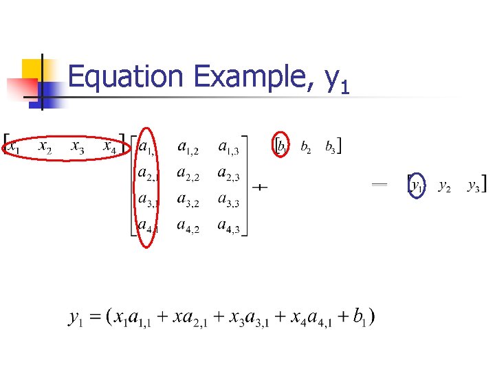 Equation Example, y 1 Equation Example, y 1