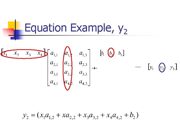 Equation Example, y 2 Equation Example, y 2