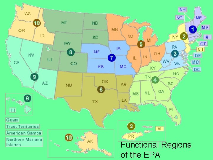 Functional Regions of the EPA 