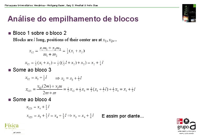 Física para Universitários: Mecânica – Wolfgang Bauer, Gary D. Westfall & Helio Dias Análise Física para Universitários: Mecânica – Wolfgang Bauer, Gary D. Westfall & Helio Dias Análise