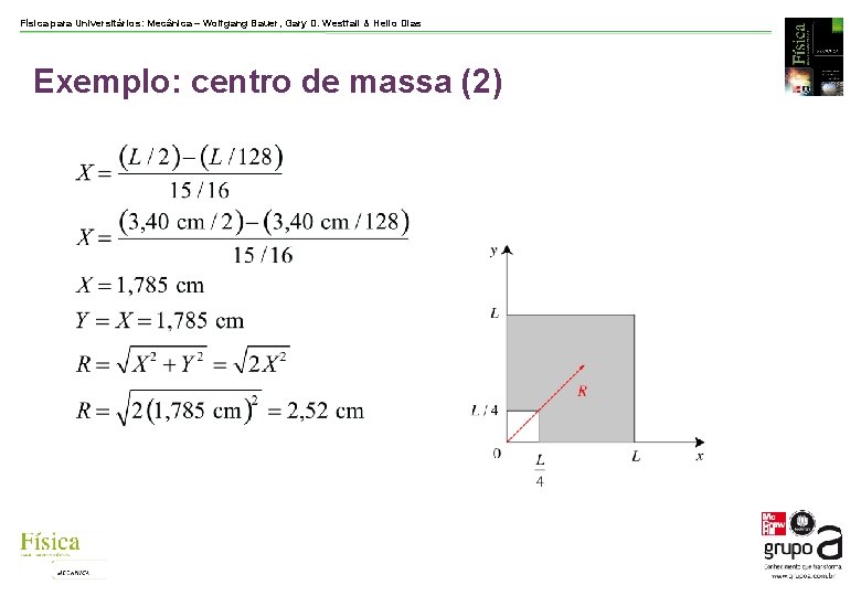 Física para Universitários: Mecânica – Wolfgang Bauer, Gary D. Westfall & Helio Dias Exemplo: