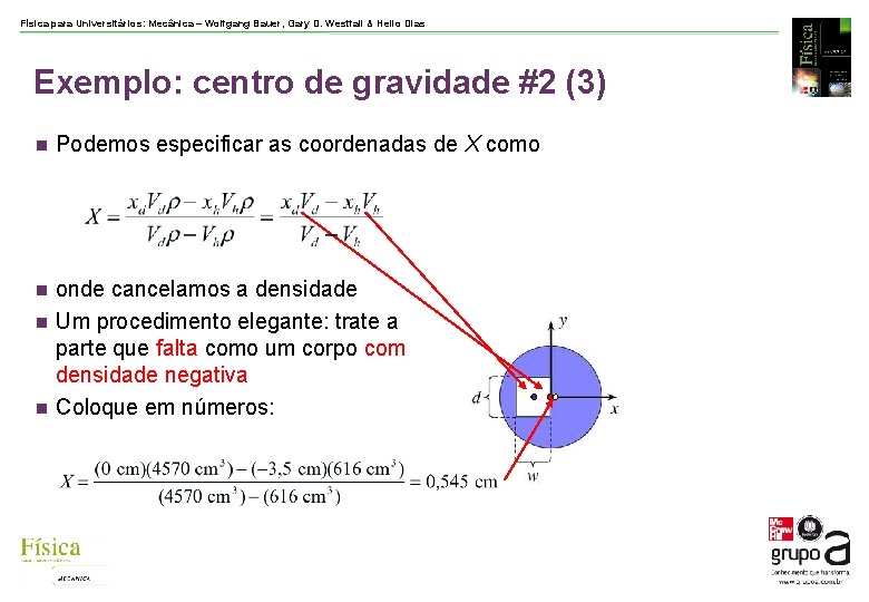 Física para Universitários: Mecânica – Wolfgang Bauer, Gary D. Westfall & Helio Dias Exemplo: