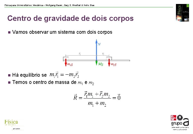 Física para Universitários: Mecânica – Wolfgang Bauer, Gary D. Westfall & Helio Dias Centro Física para Universitários: Mecânica – Wolfgang Bauer, Gary D. Westfall & Helio Dias Centro