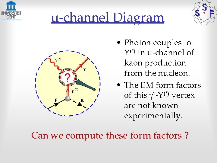 u-channel Diagram • Photon couples to Y(*) in u-channel of kaon production from the