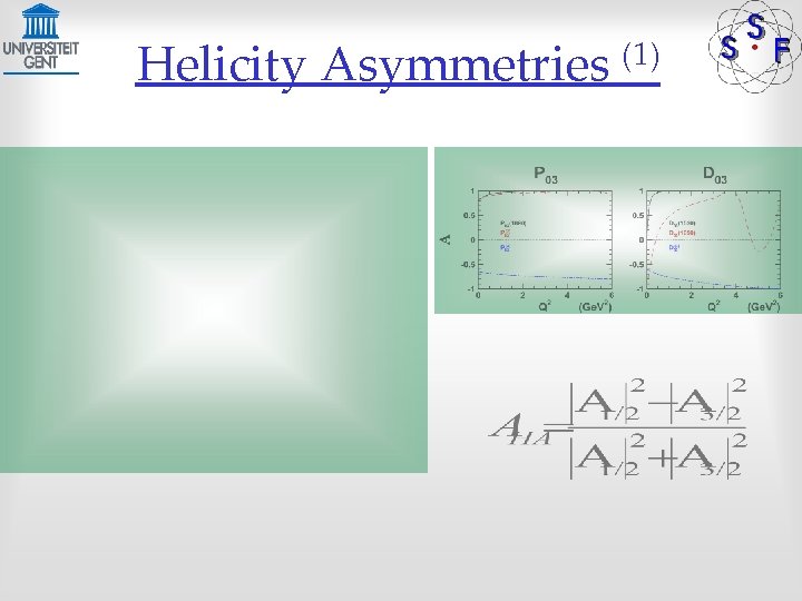 Helicity Asymmetries (1) 