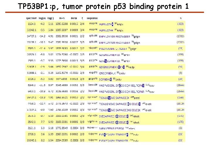 TP 53 BP 1: p, tumor protein p 53 binding protein 1 