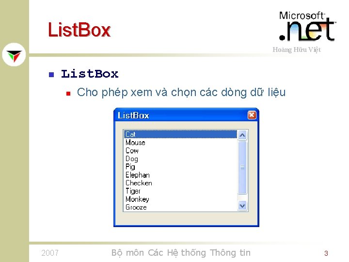 List. Box Hoàng Hữu Việt n List. Box n 2007 Cho phép xem và