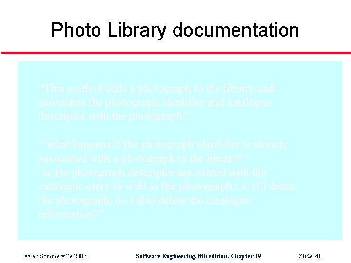 Photo Library documentation “This method adds a photograph to the library and associates the