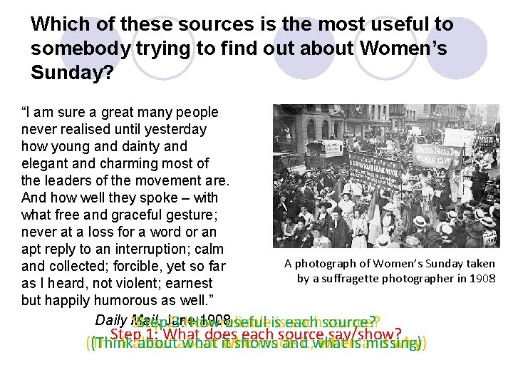 Which of these sources is the most useful to somebody trying to find out Which of these sources is the most useful to somebody trying to find out