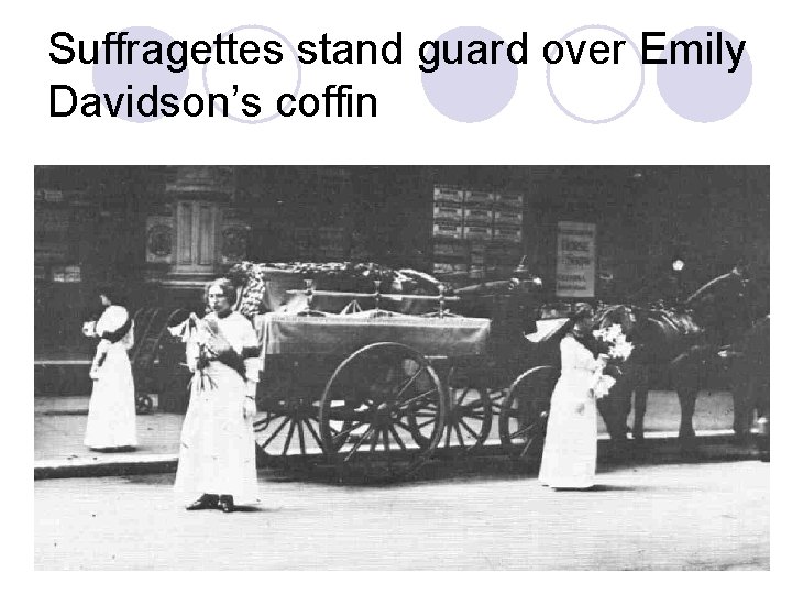 Suffragettes stand guard over Emily Davidson’s coffin 
