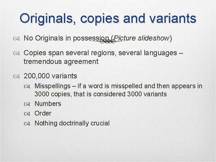 Originals, copies and variants No Originals in possession (Picture slideshow) Copies span several regions, Originals, copies and variants No Originals in possession (Picture slideshow) Copies span several regions,