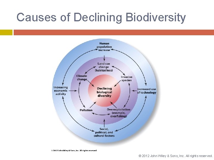 Causes of Declining Biodiversity © 2012 John Wiley & Sons, Inc. All rights reserved.