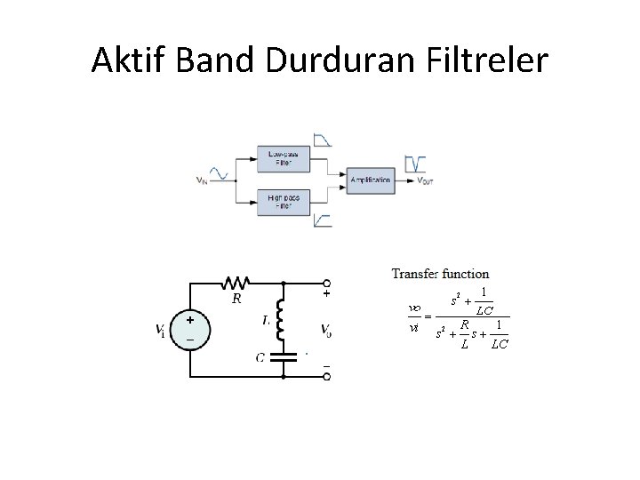 Aktif Band Durduran Filtreler 