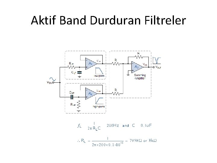 Aktif Band Durduran Filtreler 