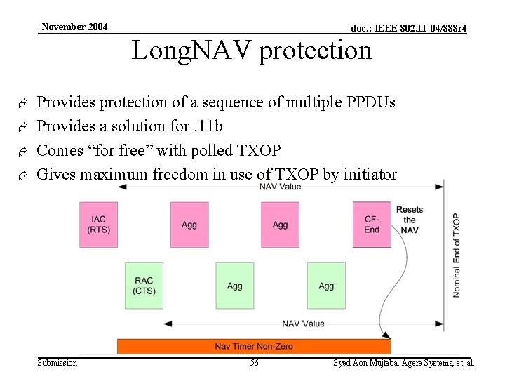 November 2004 doc. : IEEE 802. 11 -04/888 r 4 Long. NAV protection Æ