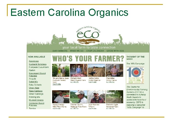 Eastern Carolina Organics Eastern Carolina Organics
