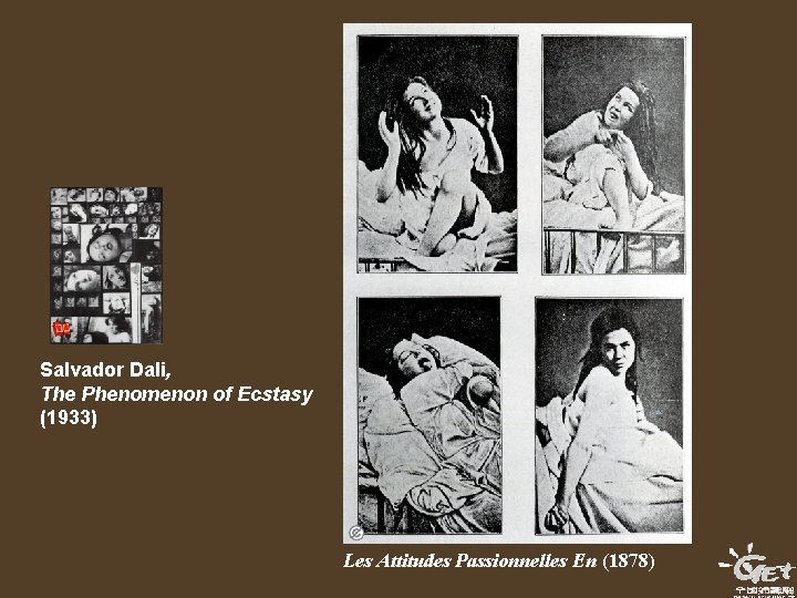 Salvador Dali, The Phenomenon of Ecstasy (1933) Les Attitudes Passionnelles En (1878) 