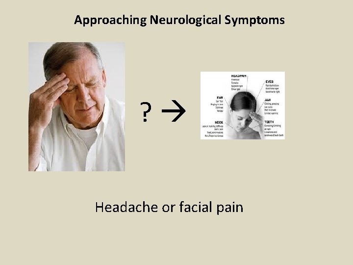 Approaching Neurological Symptoms ? Headache or facial pain 