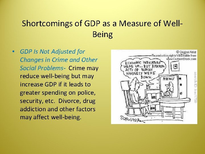 Shortcomings of GDP as a Measure of Well. Being • GDP Is Not Adjusted